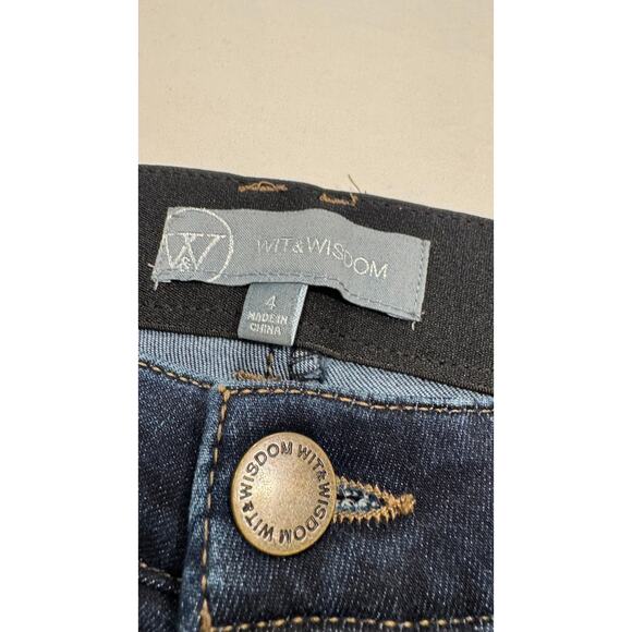 Wit & Wisdom Sophie Ankle Skinny Jeans Size 4 Dark Wash High Rise 5-Pocket Denim - Picture 5 of 10